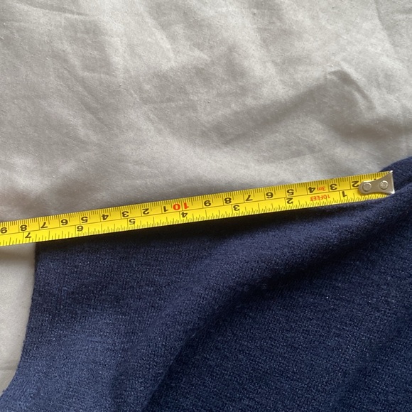 Papillon, long cardigan with pockets, short sleeve. Navy - Picture 9 of 9